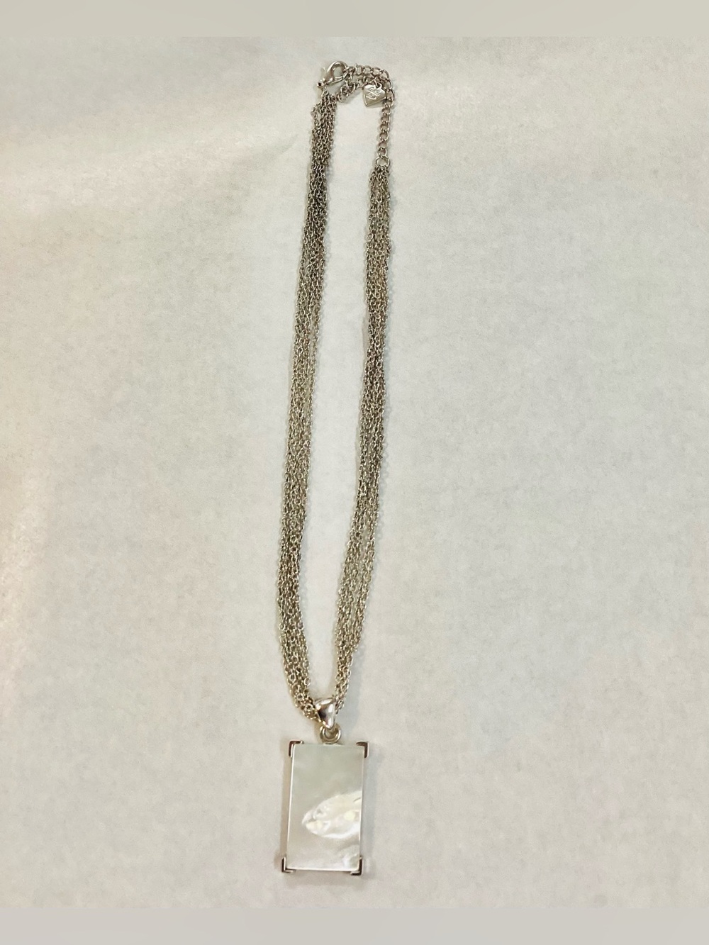 Silver Mother-of-Pearl Pendant Necklace & added Canyon Sky Bracelet ✨